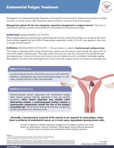 Treatment Options For Endometrial Polyps (PDF Download)