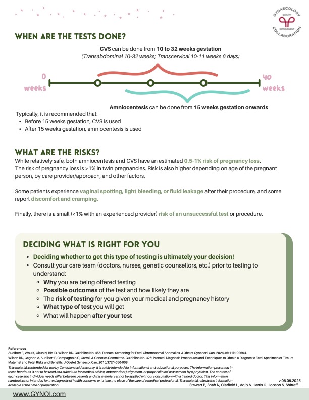 Prenatal Diagnostic Testing HANDOUT