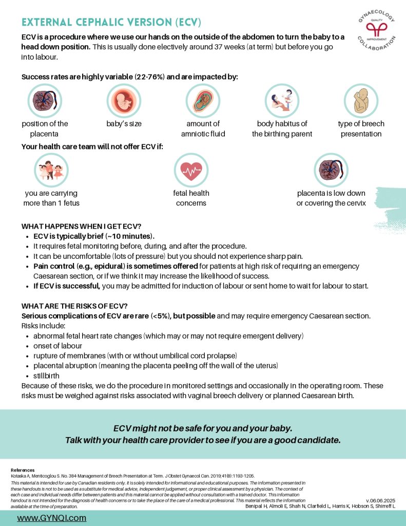 Breech Presentation Handout Image