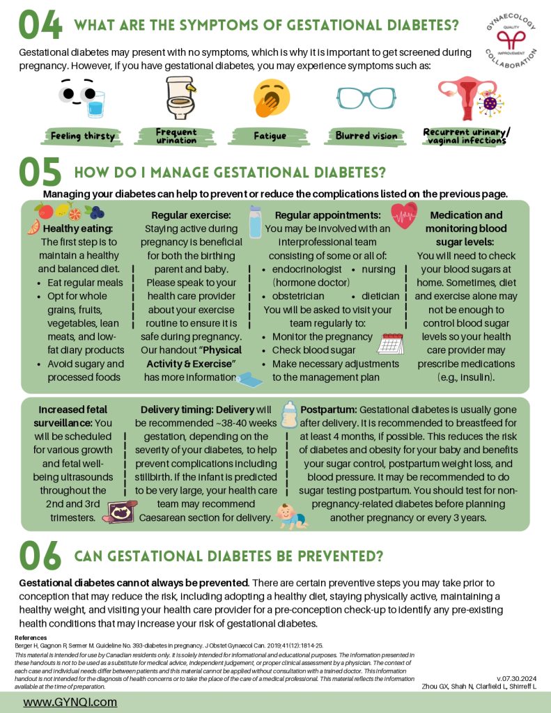 Gestational Diabetes Mellitus Handout Image