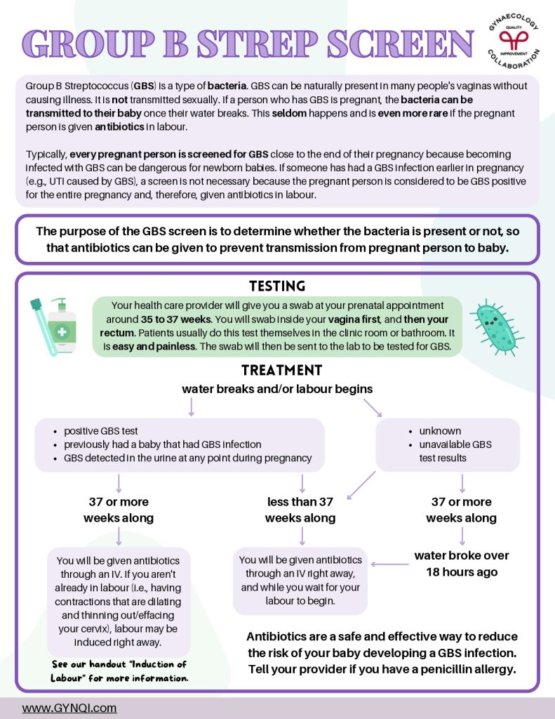 Group B Strep Screen Handout Image