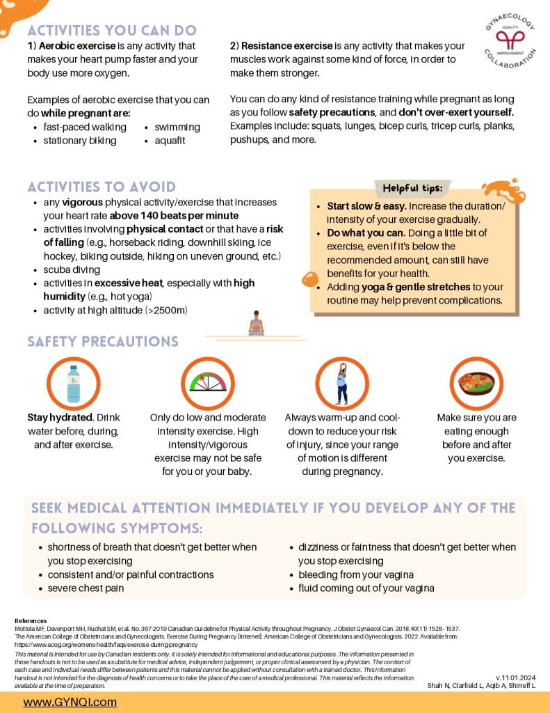Physical Activity & Exercise Handout Image