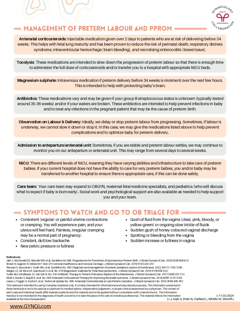 Preterm Birth Handout Image 2