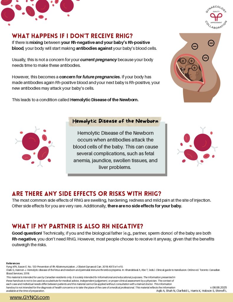 Rh Alloimmunization Handout Image