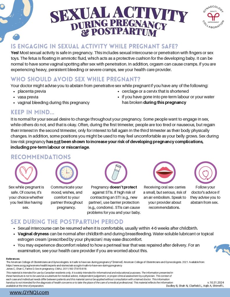 Sexual Activity Handout Image
