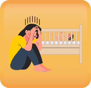 baby blues and postpartum depression handout button