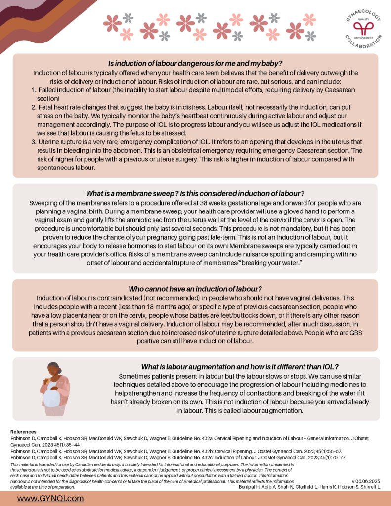 Induction Of Labour Handout Image 1