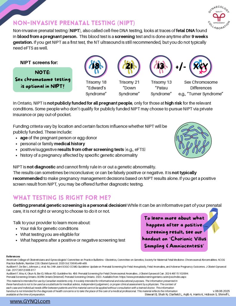 Prenatal Screening Handout Image